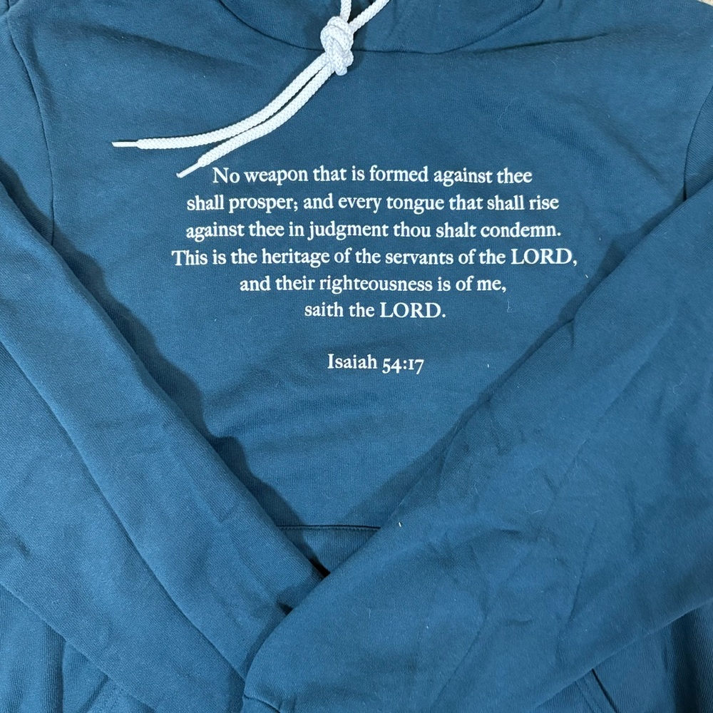 Blue Hoodie with Inspirational Quote